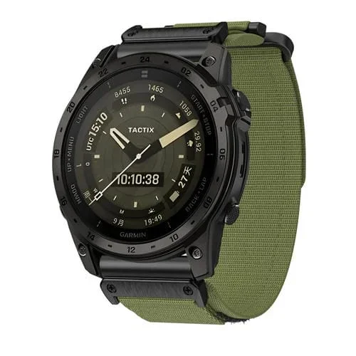 Correa de Reloj para Garmin Marq Athlete Gen 2 de Nailon Dos Secciones 22mm (Verde Militar)