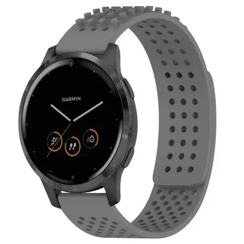 Correa de Reloj para Garmin Vivoactive 4 Silicona Transpirable 22mm (Gris)