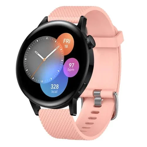 Correa de Reloj para Honor Watch GS 3I 22mm Silicona Textura de Diamante (Negro)