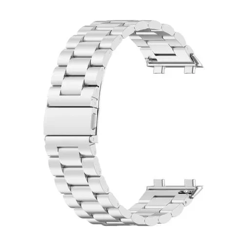 Correa de Reloj para Oppo Watch 2 de Tres Cuentas Acero Inoxidable 42mm (Plata)