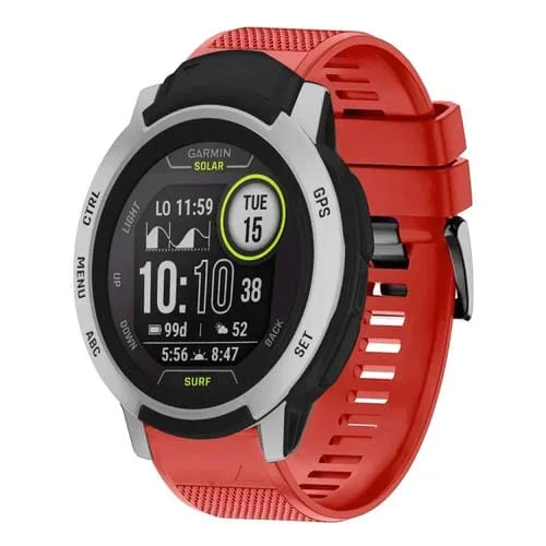 Correa de Reloj Silicona Garmin Instinct 22mm Liberación Rápida (Rojo)