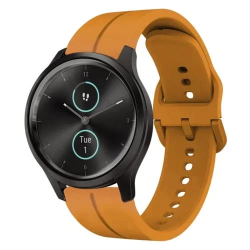 Correa de Reloj Silicona Garminmove Style 20mm Loop (Amarillo Ámbar)
