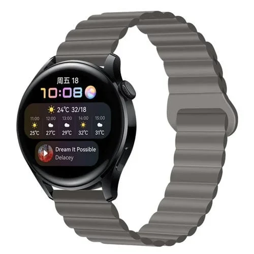 Correa de Reloj Silicona Magnética 20mm (Gris)