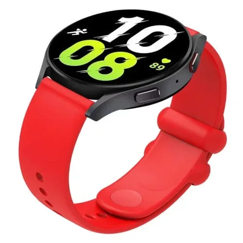 Correa de Reloj Silicona Universal 22mm con Hebilla Inversa (Rojo)