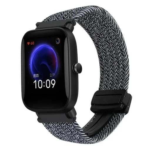 Correa de Reloj Trenzada 20mm con Hebilla Magnética Amazfit Pop (Gris Metal)