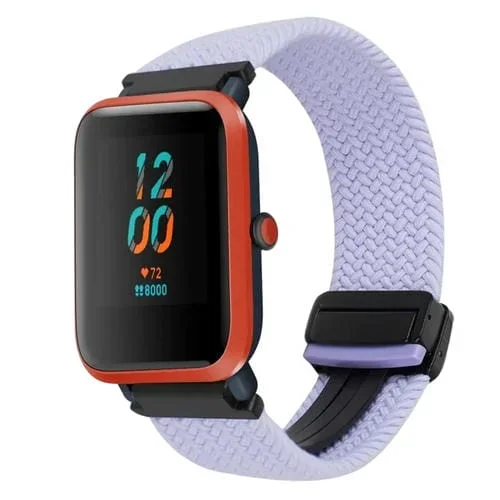 Correa de Reloj Trenzada Amazfit Bip Lite 20mm con Hebilla Magnética (Morado)