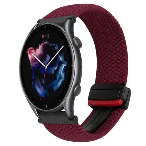 Correa de Reloj Trenzada Amazfit Sport Watch 3 22mm Hebilla Magnética (Arena Negra)