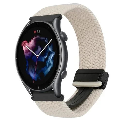 Correa de Reloj Trenzada Amazfit Watch GTR 3 22mm Hebilla Magnética (Starlight)