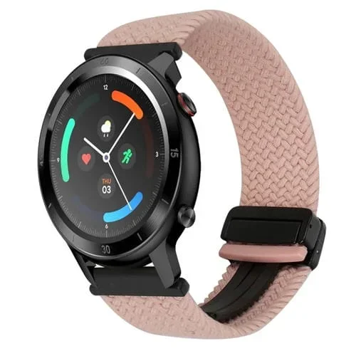 Correa de Reloj Trenzada Hebilla Magnética para Ticwatch Gtx 22mm (Rosa)