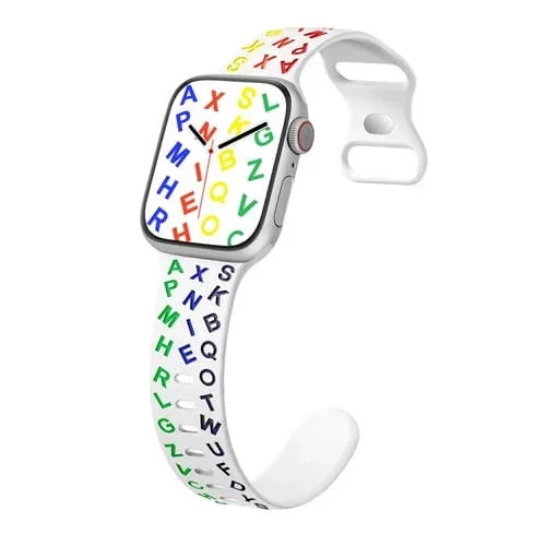Correa de Silicona Apple Watch Se 2022 40mm con Hebilla de Mariposa (Blanco)