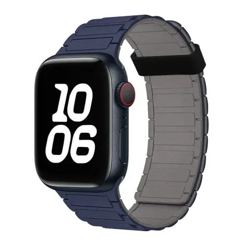 Correa de Silicona con Aro Magnético Tres Cuentas para Apple Watch Series 3 42mm (Gris Índigo)