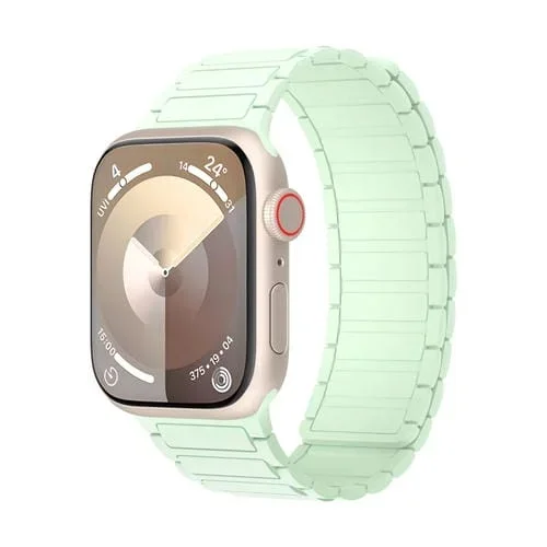 Correa de Silicona con Cierre Magnético para Apple Watch Series 3 42mm (Menta Claro)