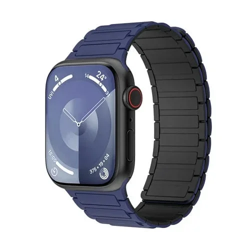 Correa de Silicona con Cierre Magnético para Apple Watch Series 4 de 40mm (Azul Oscuro y Negro)