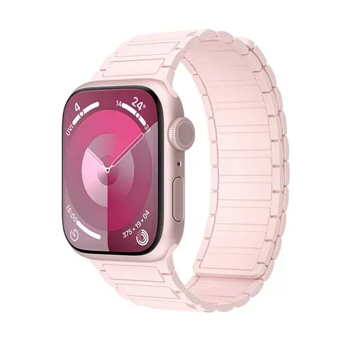 Correa de Silicona con Cierre Magnético para Apple Watch Series 9 de 45mm (Rosa)