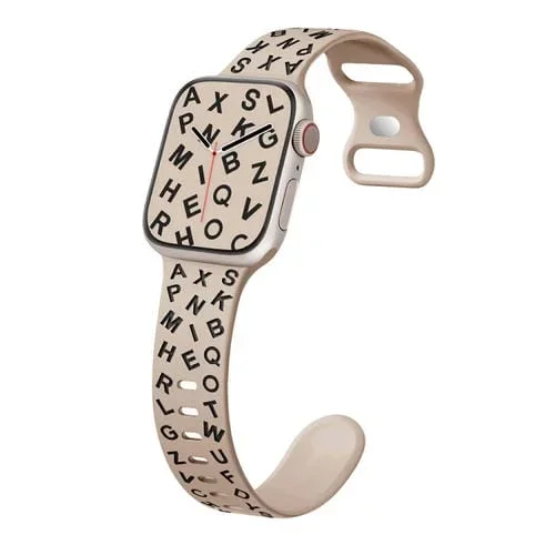 Correa de Silicona con Hebilla de Mariposa para Apple Watch Series 6 44mm (Nogal Negro)