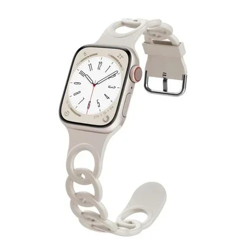 Correa de Silicona Hueca Donut para Apple Watch Series 4 44mm (Luz de Estrella)
