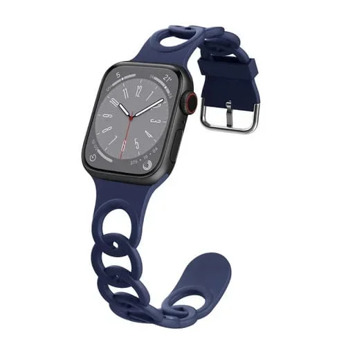 Correa de Silicona Hueca Donut para Apple Watch Series 4 de 40mm (Azul Medianoche)