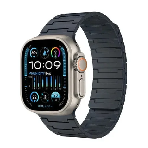 Correa de Silicona Magnética Apple Watch Ultra 2 49mm (Medianoche)
