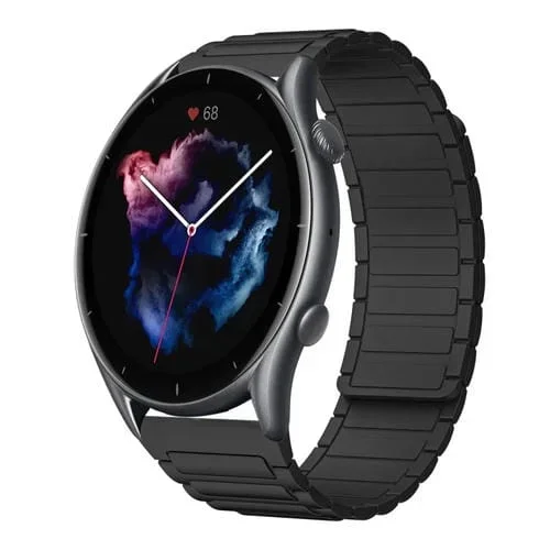 Correa de Silicona Magnética en Forma de I para Reloj Deportivo Amazfit 3 22mm (Negra)