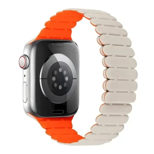 Correa de Silicona Magnética para Apple Watch Series 5 40mm (Naranja Luz de Estrella)