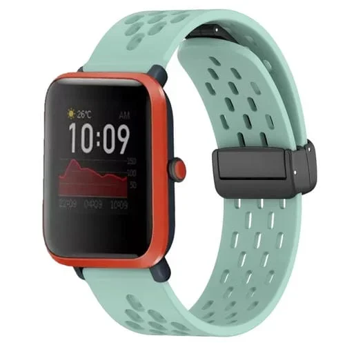 Correa de Silicona para Amazfit Bip 1S con Cierre Magnético Plegable de 20mm (Pato de Agua)