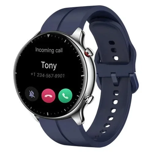 Correa de Silicona para Amazfit GTR 2 con Lazo 22mm (Azul Marino)