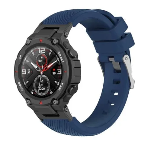 Correa de Silicona para Amazfit T-Rex T-Rex Pro Ares Twill (Azul Medianoche)