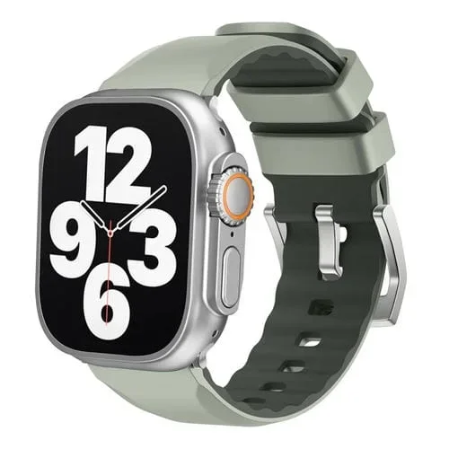 Correa de Silicona para Apple Watch SE 40mm (Verde Matcha) de Dos Colores