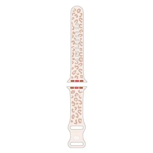 Correa de Silicona para Apple Watch Series 4 40mm con Estampado Leopardo Cóncavo (Té con Leche Starlight)