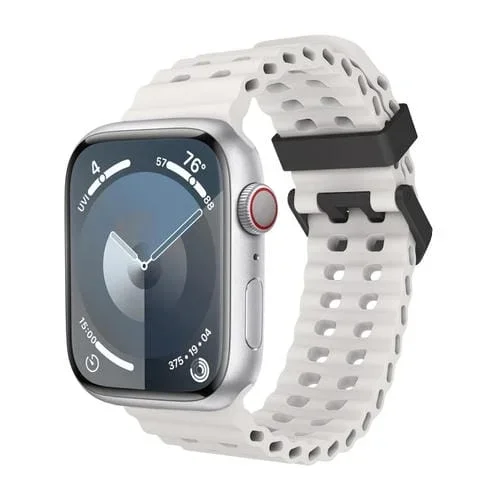 Correa de Silicona para Apple Watch Series 6 44mm con Dos Filas de Agujeros (Luz de Estrellas)