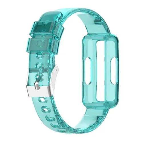 Correa de Silicona para Fitbit Ace 3 (Azul Transparente)