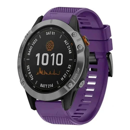 Correa de Silicona para Garmin Fenix 7 Liberación Rápida 22mm (Púrpura)