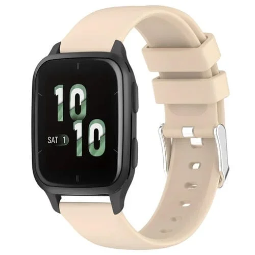Correa de Silicona para Garmin Forerunner Sq2 20mm (Beige)