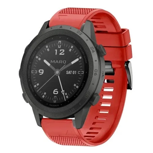 Correa de Silicona para Garmin Marq Commander 22mm Liberación Rápida (Rojo)