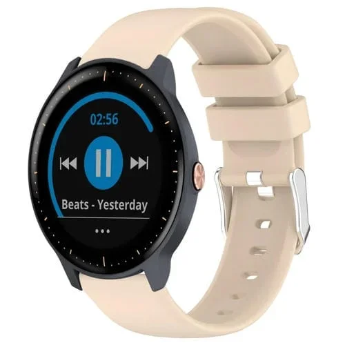 Correa de Silicona para Garmin Vivoactive3 Music 20mm (Beige)