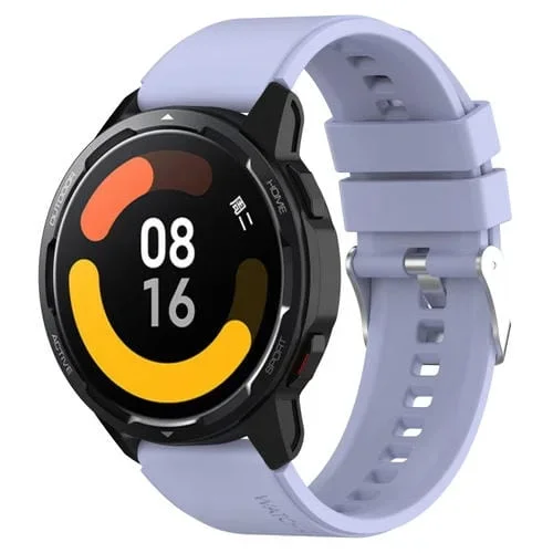 Correa de Silicona para Huami Amazfit GTR 42mm y GTS 20mm con Hebilla Plateada (Púrpura)