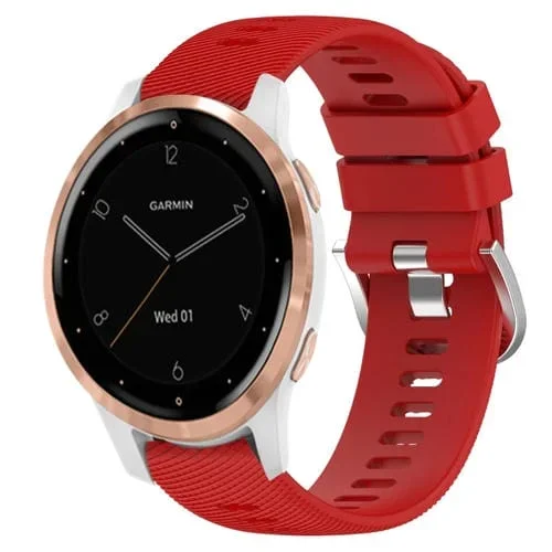 Correa de Silicona para Reloj Garminmove3S 18mm (Rojo)