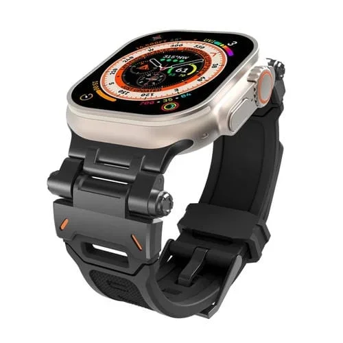 Correa de TPU para Apple Watch Series 2 con Conector de Acero Inoxidable 42mm (Negro)