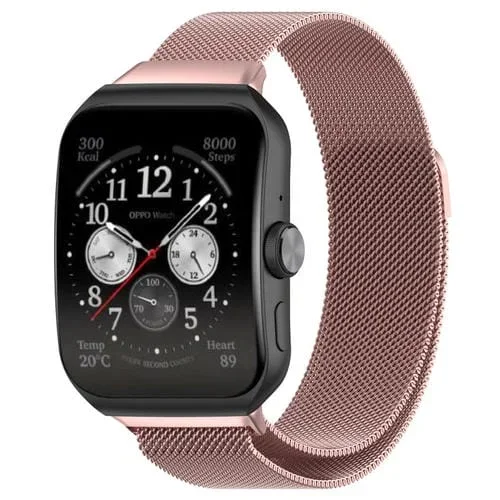 Correa Milanese metal de acero inoxidable para Oppo Watch 3 Pro (Rosa)