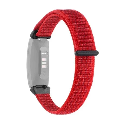 Correa Nylon Bucle para Fitbit Inspire 2 (Rojo)