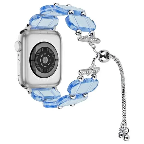 Correa para Apple Watch 42mm Cadena Retráctil Resina (Azul)