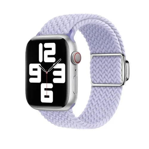 Correa para Apple Watch SE 2022 40mm Lazo Nailon Hebilla Magnética (Morado Niebla)