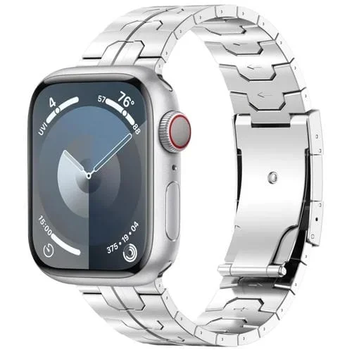 Correa para Apple Watch SE 2022 de Aleación de Titanio con Hebilla de Tortuga 44mm (Plata)