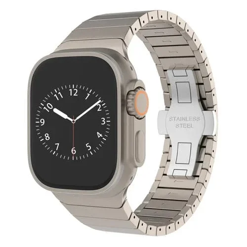 Correa para Apple Watch Series 3 42mm con Hebilla de Mariposa de Aleación (Titanio)