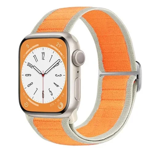 Correa para Apple Watch Series 5 44mm Hebilla Elástica Nailon (Naranja)