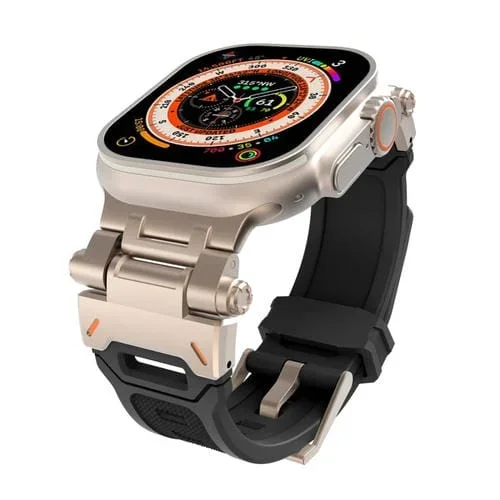 Correa para Apple Watch TPU con Conector de Acero Inoxidable 42mm (Negro Titanio)