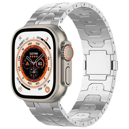 Correa para Apple Watch Ultra 49mm Aleación de Titanio con Hebilla Magnética (Plateado)