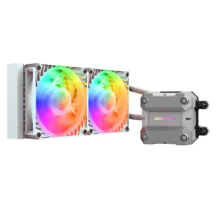 Cougar Poseidon Ultra ARGB 240 PC – Enfriador líquido para PC, flujo de aire óptimo, amortiguadores de esquinas, anillo estabilizador integrado, placa de refrigeración de cobre, compatible con los