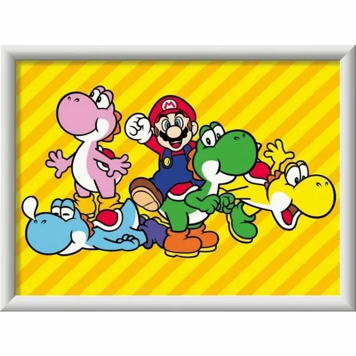 CreArt Kids 18x24cm Super Mario, Kit de peinture par numéros Numéro d’Art, Des 7 ans, 25529, Ravensburger