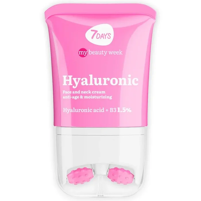 Crema Hidratante Facial con Ácido Hialurónico – Cuidado de la Piel Coreano – Crema Reafirmante para Rostro y Cuello para Mujeres – Rodillo Anti Bolsas y Tensor de Piel, 80ml
